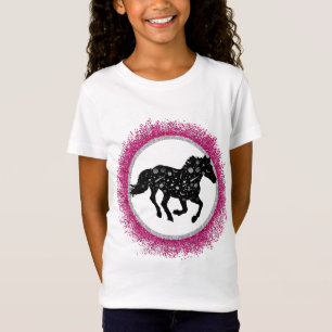Black and White Cosmic Horse T-Shirt