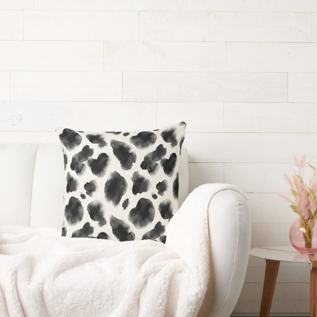 Black and White Cow Print Pattern Kudde (Soffa)