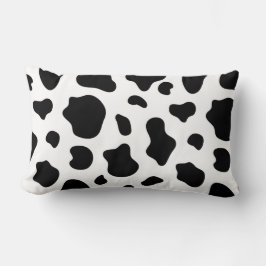 Black and White Cow Print Pillow Decorative Lumbarkudde