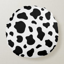 Black and White Cow Print Pillow Decorative 