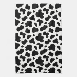 Black And White Cow Print Western Cowboy Southern Kökshandduk