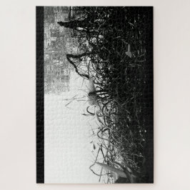 Black and White Crane Puzzle Pussel