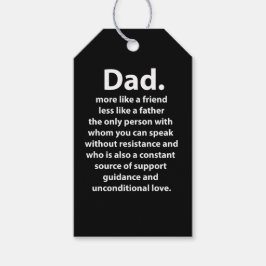 Black and White Dad Daddy Quote Presentetikett