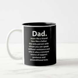 Black and White Dad Daddy Quote Två-Tonad Mugg