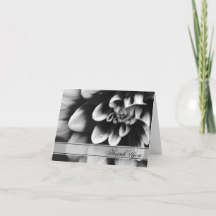 Black and White Dahlia Bridesmaid Tack Kort