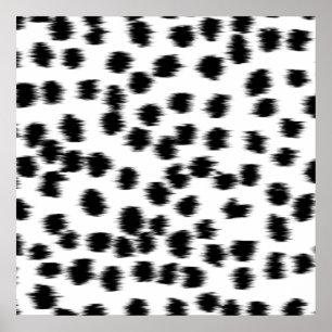 Black and White Dalmatian Print Mönster. Poster