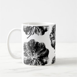 Black and White Dam Mantle Löv Print Kaffemugg