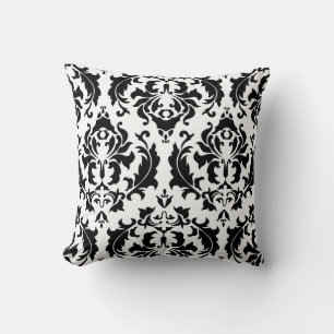 Black and White Damask American MOJO Pillow Kudde