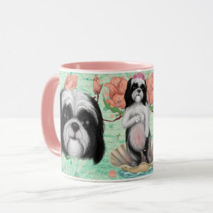 Black and White Derpy Shih Tzu Mugg