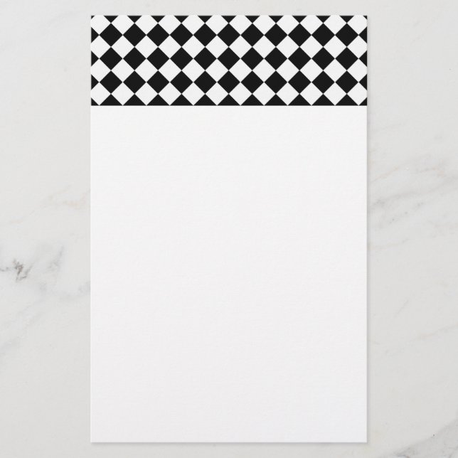 Black and White Diamond Mönster av Shirley Taylor Brevpapper (Framsida)