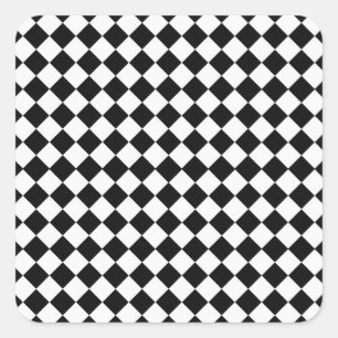 Black and White Diamond Mönster av Shirley Taylor Fyrkantigt Klistermärke