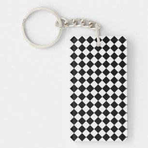 Black and White Diamond Mönster av Shirley Taylor Nyckelring