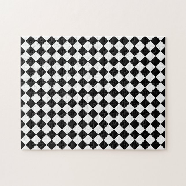 Black and White Diamond Mönster av Shirley Taylor Pussel (Horisontell)
