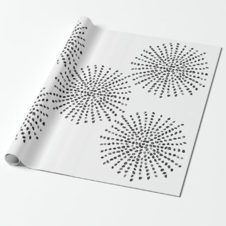 Black and White Dot Burst Mönster Gift Presentpapper