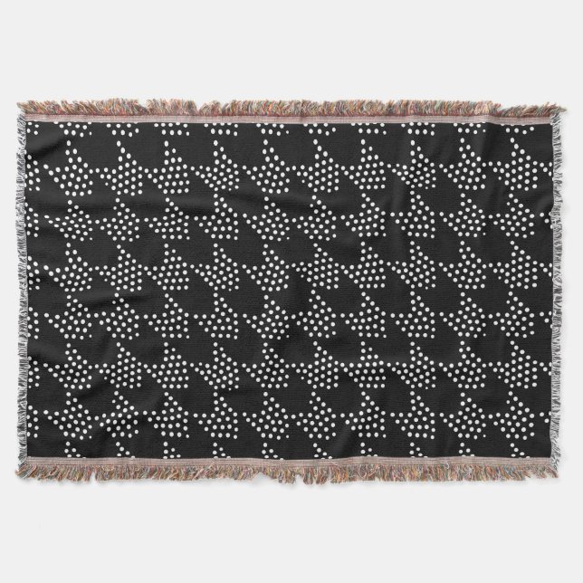 Black and white dotted tooth hound pattern filt (Framsidan)