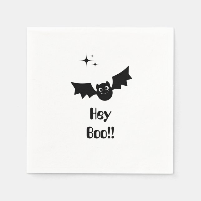 Black and White Edgy Grungy Halloween Napkins Pappersservett (Framsidan)