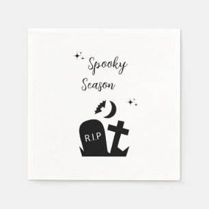 Black and White Edgy Grungy Halloween Napkins Pappersservett