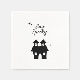 Black and White Edgy Grungy Halloween Napkins Pappersservett