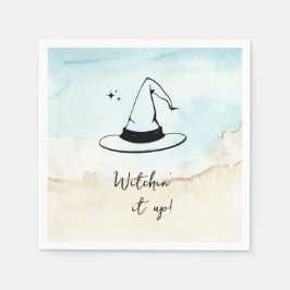 Black and White Edgy Grungy Halloween Napkins Pappersservett