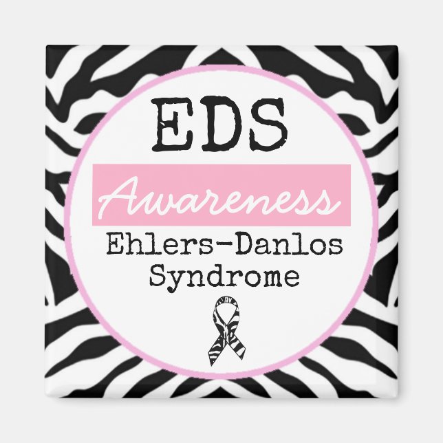 Black and White Ehlers-Danlos syndrome EDS Magnet (Framsidan)