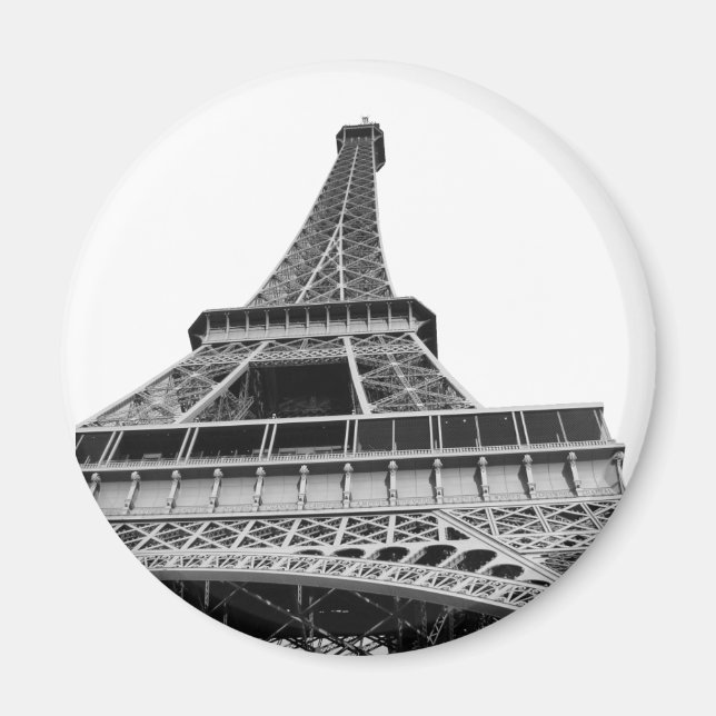 Black and White Eiffel Torn Magnet (Framsidan)