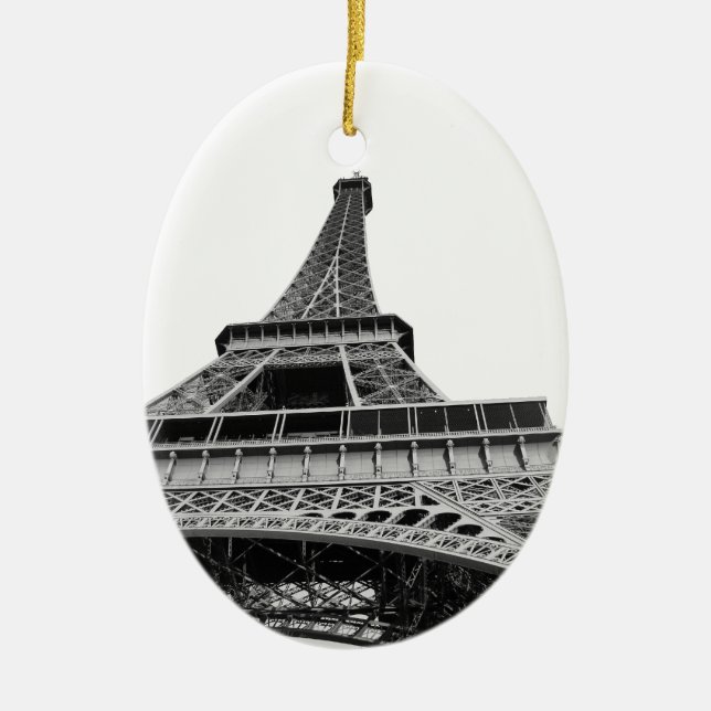 Black and White Eiffel Torn Ornament (Framsidan)