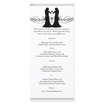 Black and White Elegance Brides Bröllop Menu