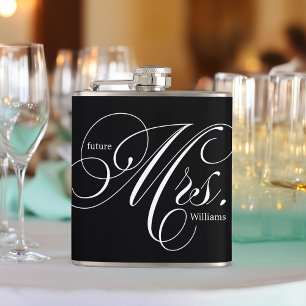 Black and White Elegant Script Future Mrs. Fickplunta
