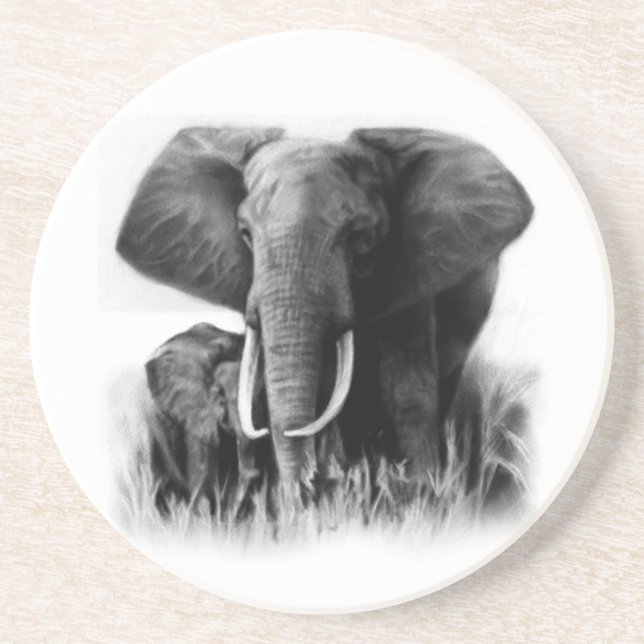 Black and White Elephants Underlägg (Framsidan)