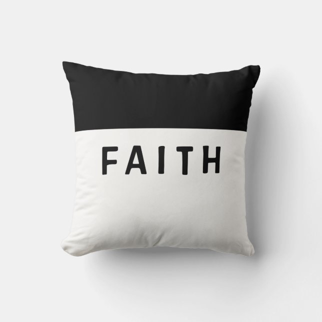 Black and White Faith Kudde (Framsida)
