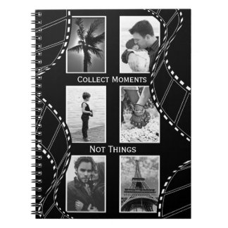 Black and White Film Reel Custom Photo Anteckningsbok