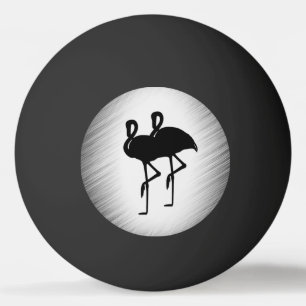 Black and White Flamingo Pingisboll