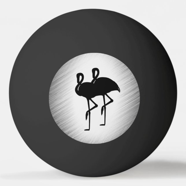 Black and White Flamingo Pingisboll (Framsidan)