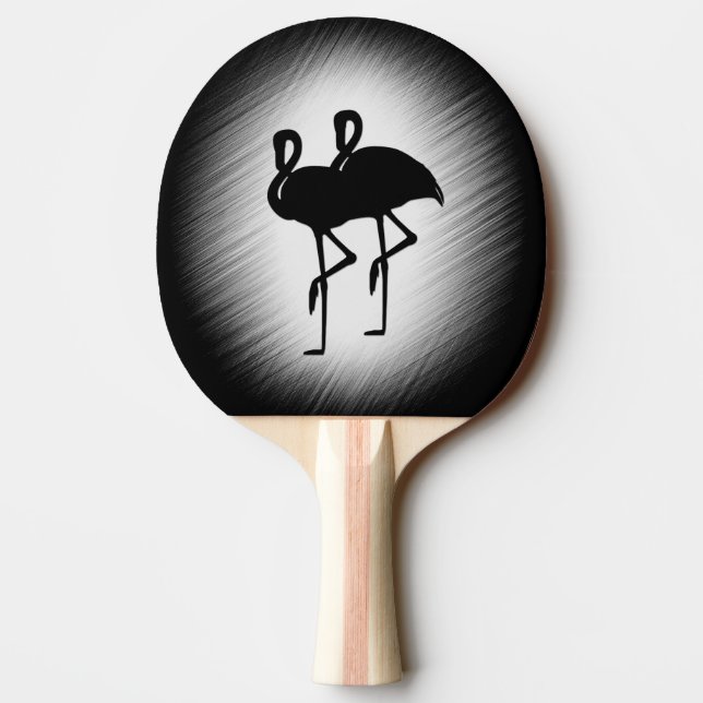Black and White Flamingo Pingisracket (Baksidan)