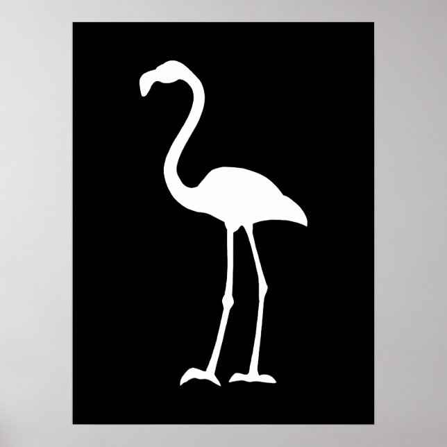 Black and White Flamingo Poster (Framsidan)