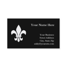 Black and White Fleur de Lis