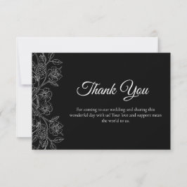 Black and White Floral Tack Kort