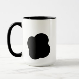 Black and White Floral Two-Tone Mug Mugg