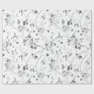 black and white floral wrapping paper presentpapper