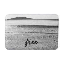 Black and White Free Sand Beach Badrumsmatta