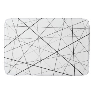 Black and white geometric pattern badrumsmatta
