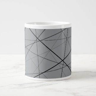 Black and white geometric pattern jumbo mugg