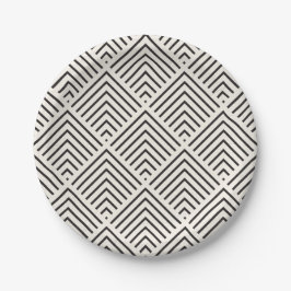 Black and white geometric pattern with overlapping