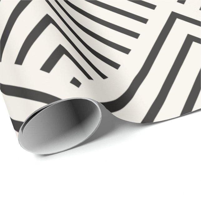 Black and white geometric pattern with overlapping presentpapper (Skapare uppladdad)
