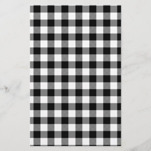 Black and White Gingham Brevpapper