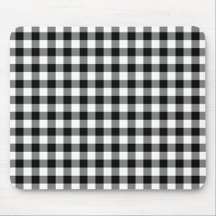 Black and White Gingham Checks Mönster Musmatta