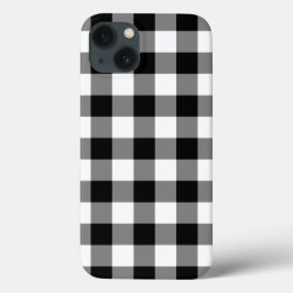 Black and White Gingham Mönster