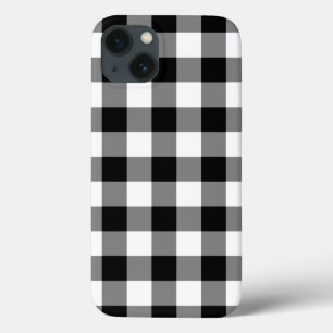 Black and White Gingham Mönster iPhone 6 Plus Fod