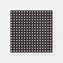 Black and White Gingham Napkins Pappersservett