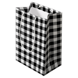 Black and White Gingham Play Gift Bag